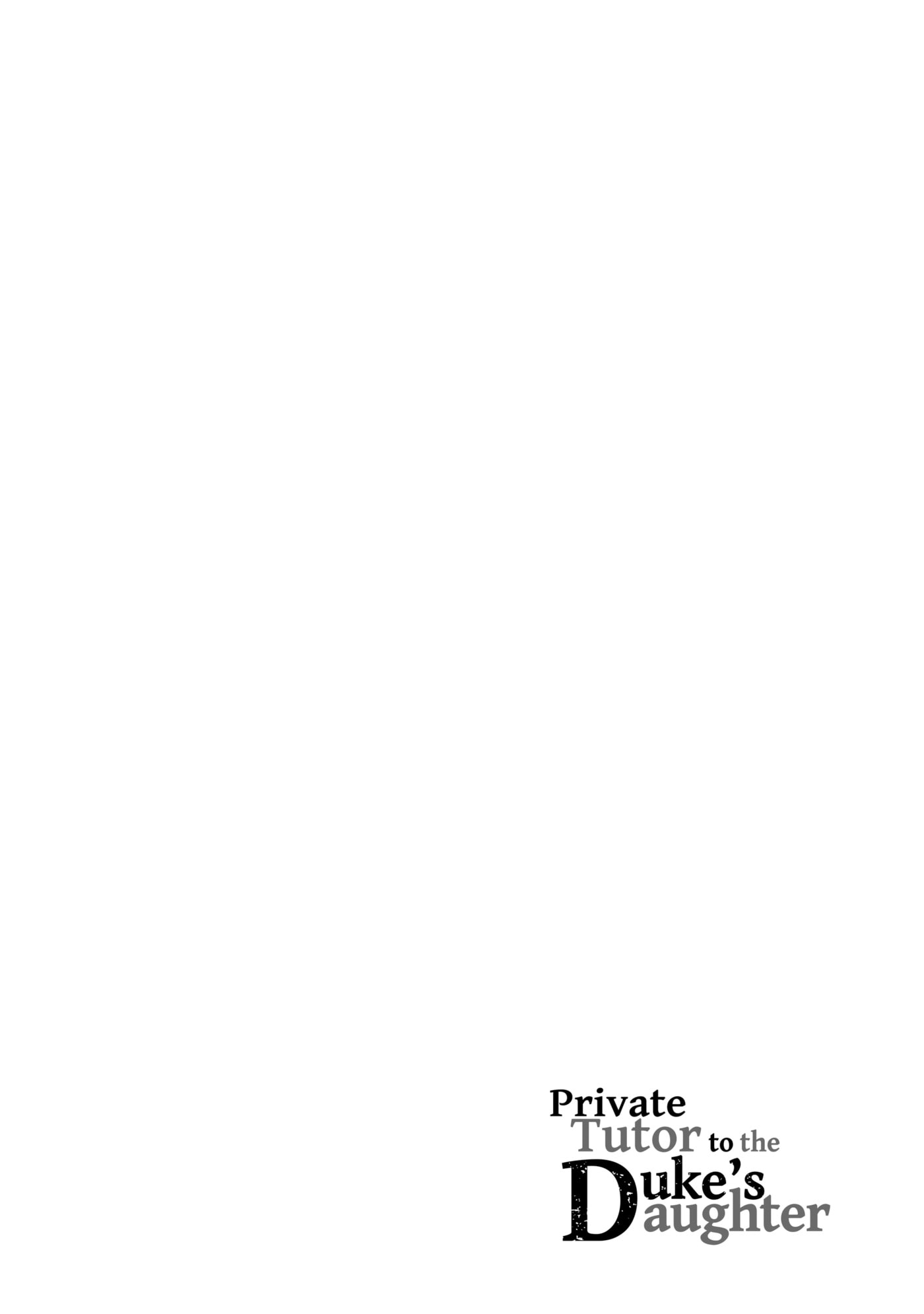 Private Tutor to the Duke