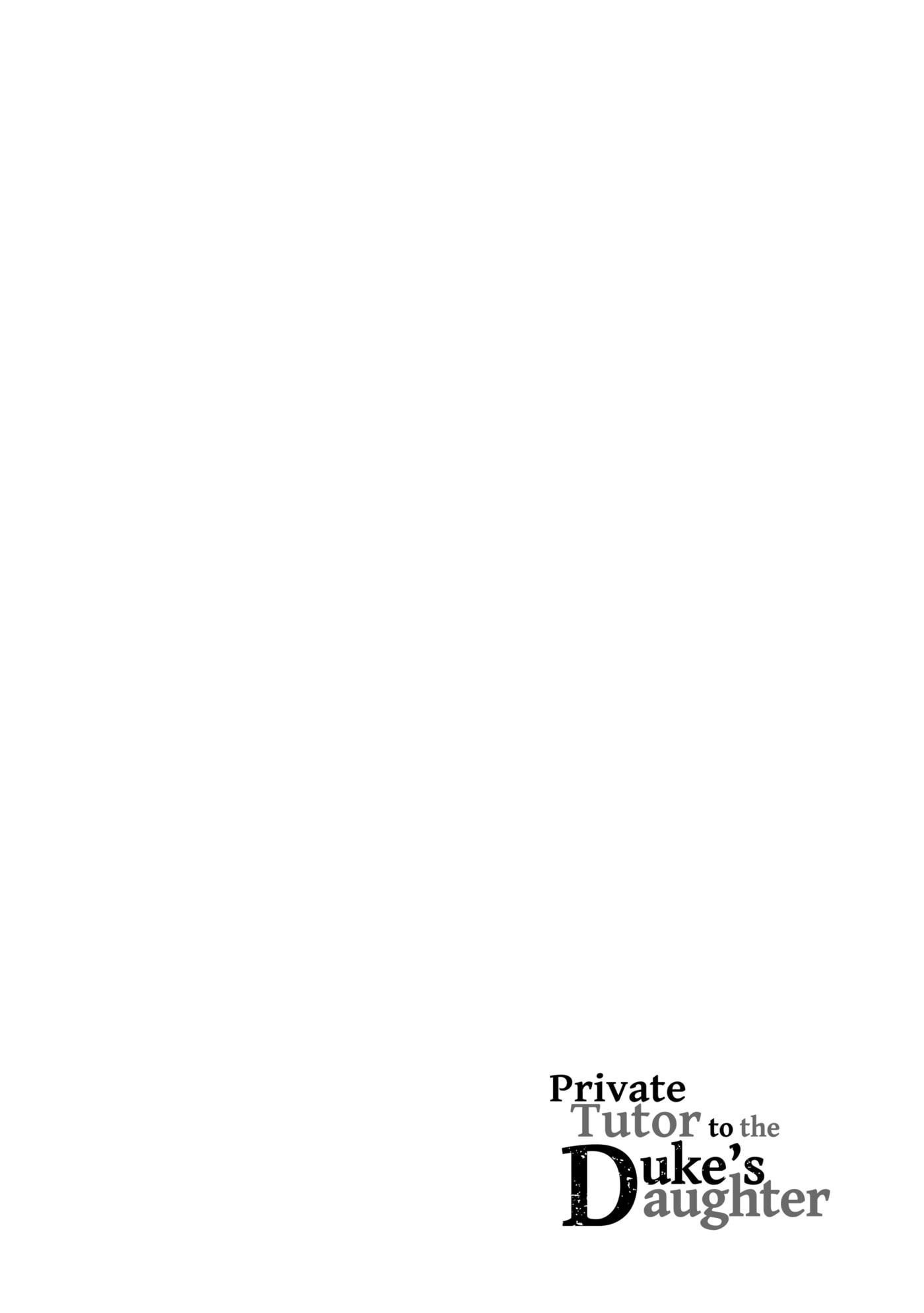 Private Tutor to the Duke