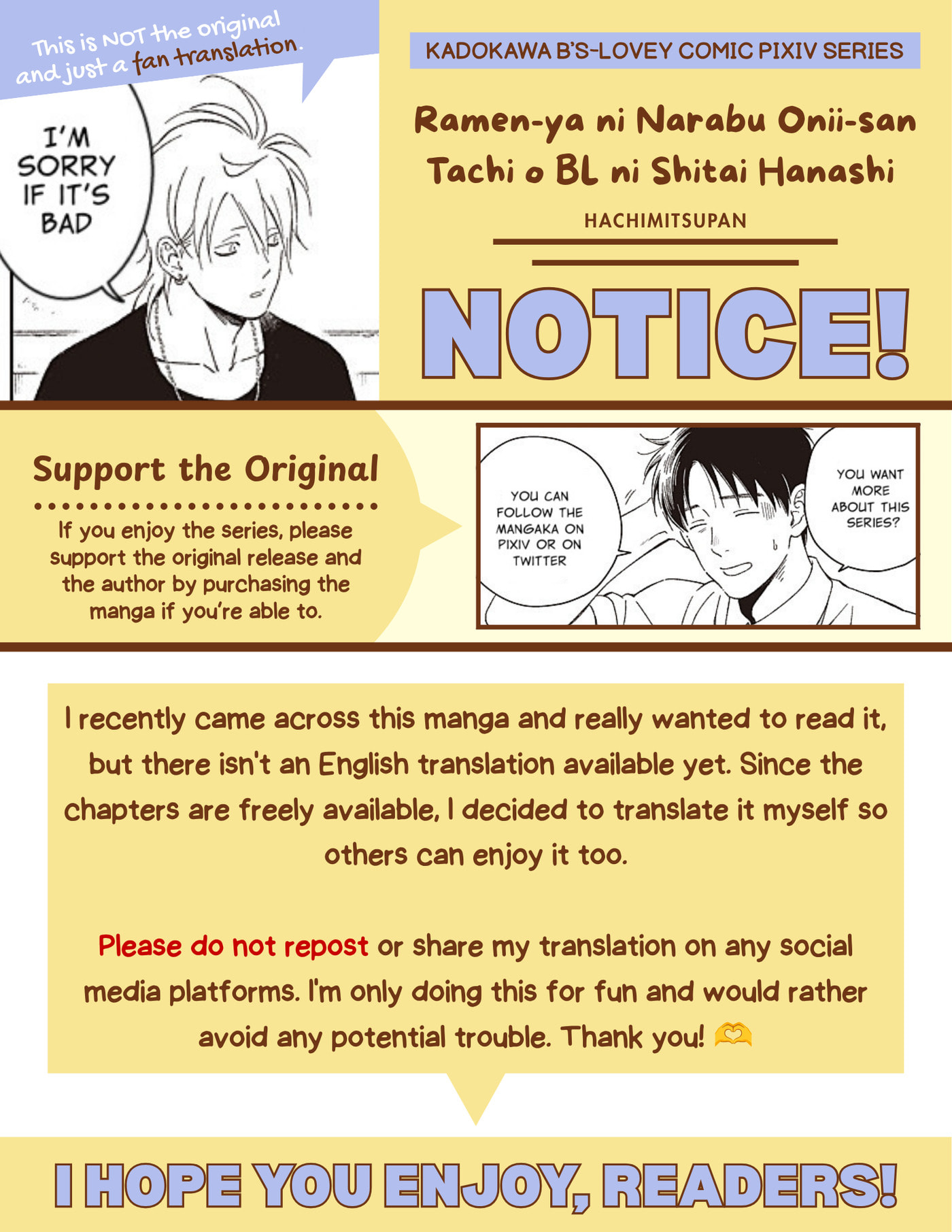 Ramen-ya ni Narabu Onii-san Tachi o BL ni Shitai Hanashi Chapter 0 page 12 - 