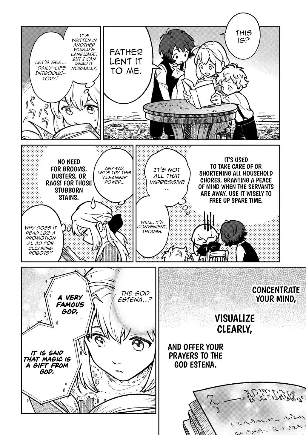 Reborn in Another World, All I Know is Daily-Life Spells. Chapter 1 page 33 - 