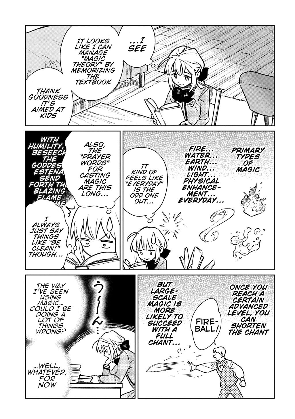 Reborn in Another World, All I Know is Daily-Life Spells. Chapter 3 page 33 - 