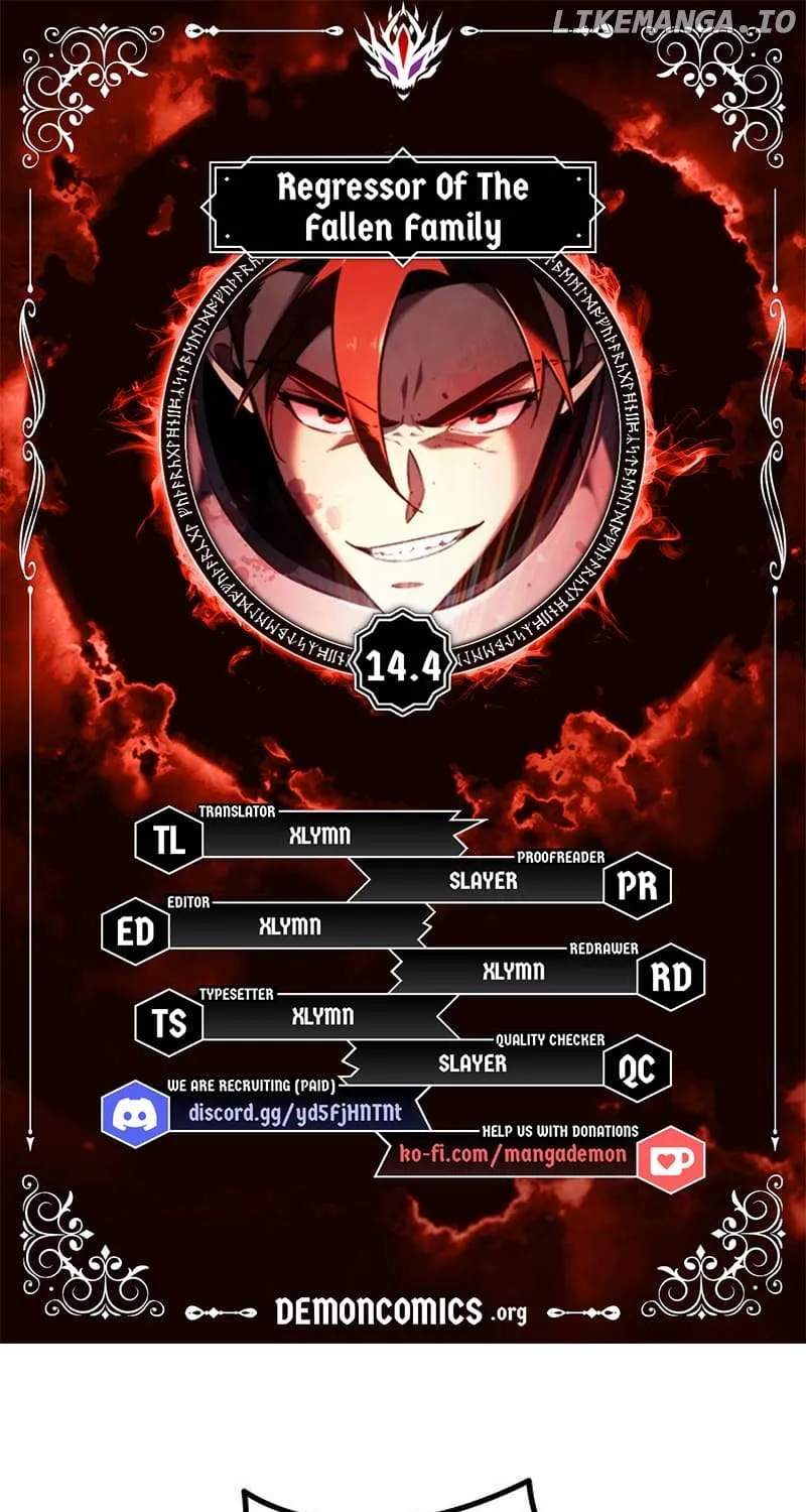 Regressor of the Fallen family Chapter 14.4 page 1 - 