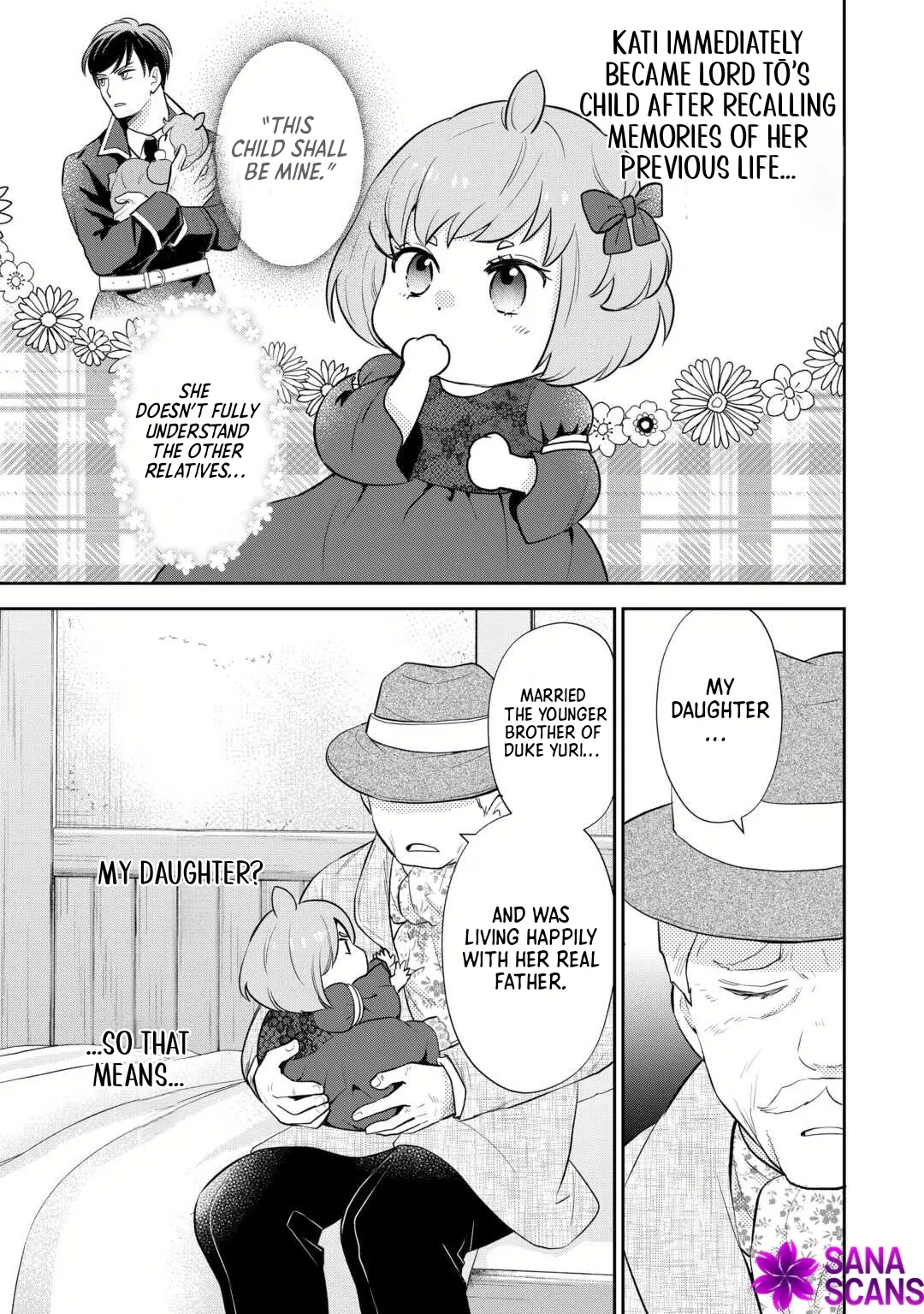 Reincarnated Baby Kati Is Spying and Seems to Be Doted on by Her Cruel Father Chapter 13 page 7 - 