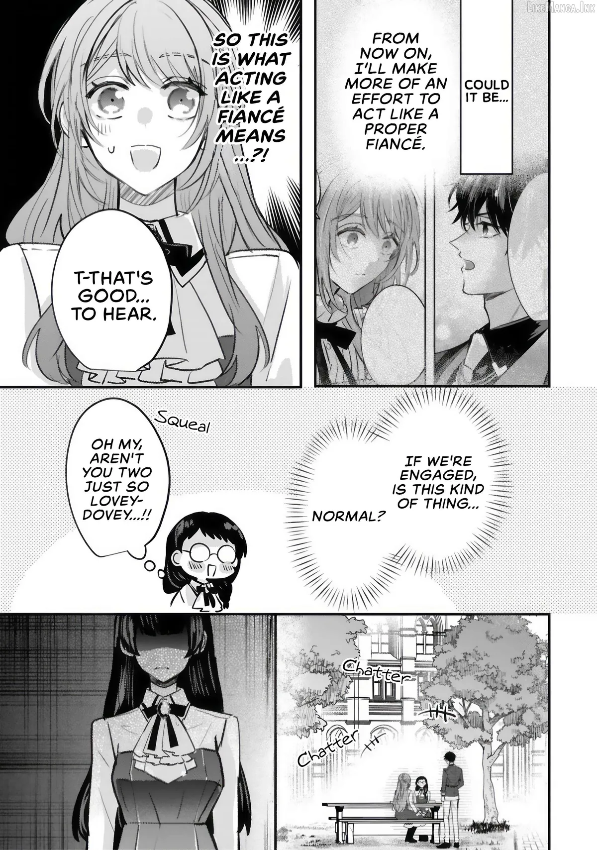 Renai Fushinna Reijou wa Reikoku Kishi-sama no Dekiai ni Kizukanai Chapter 4.1 page 11 - 