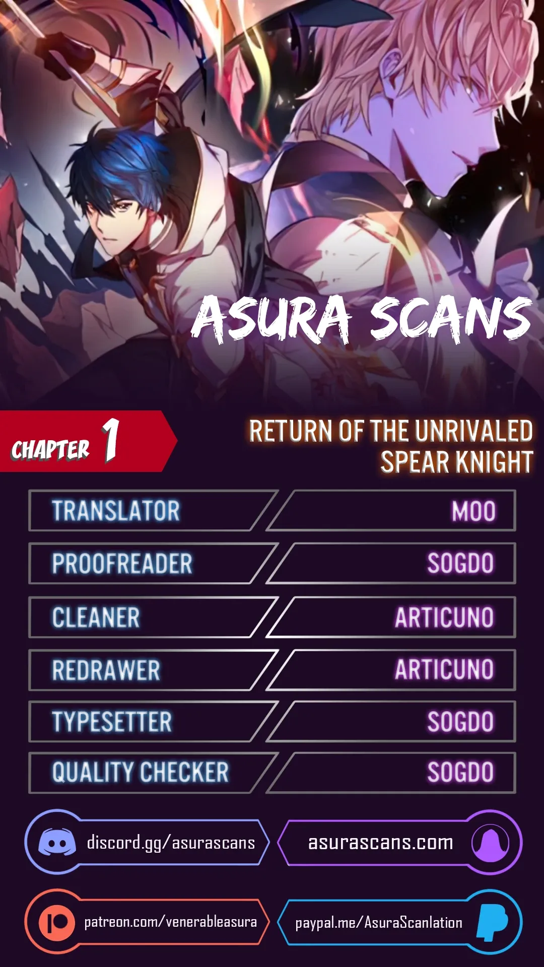 Return of The Unrivaled Spear Knight Chapter 1 page 1 - 
