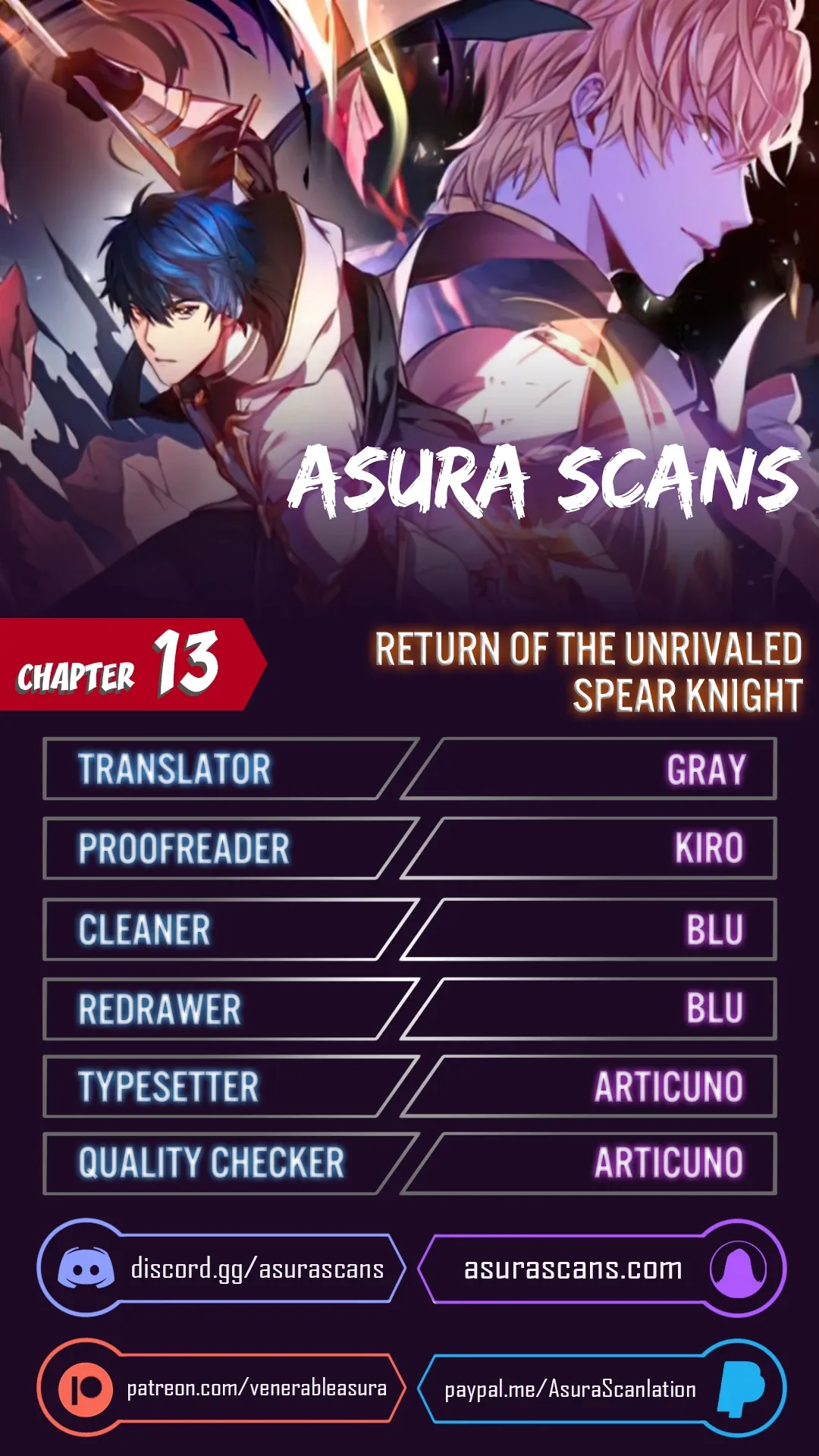 Return of The Unrivaled Spear Knight Chapter 13 page 1 - 