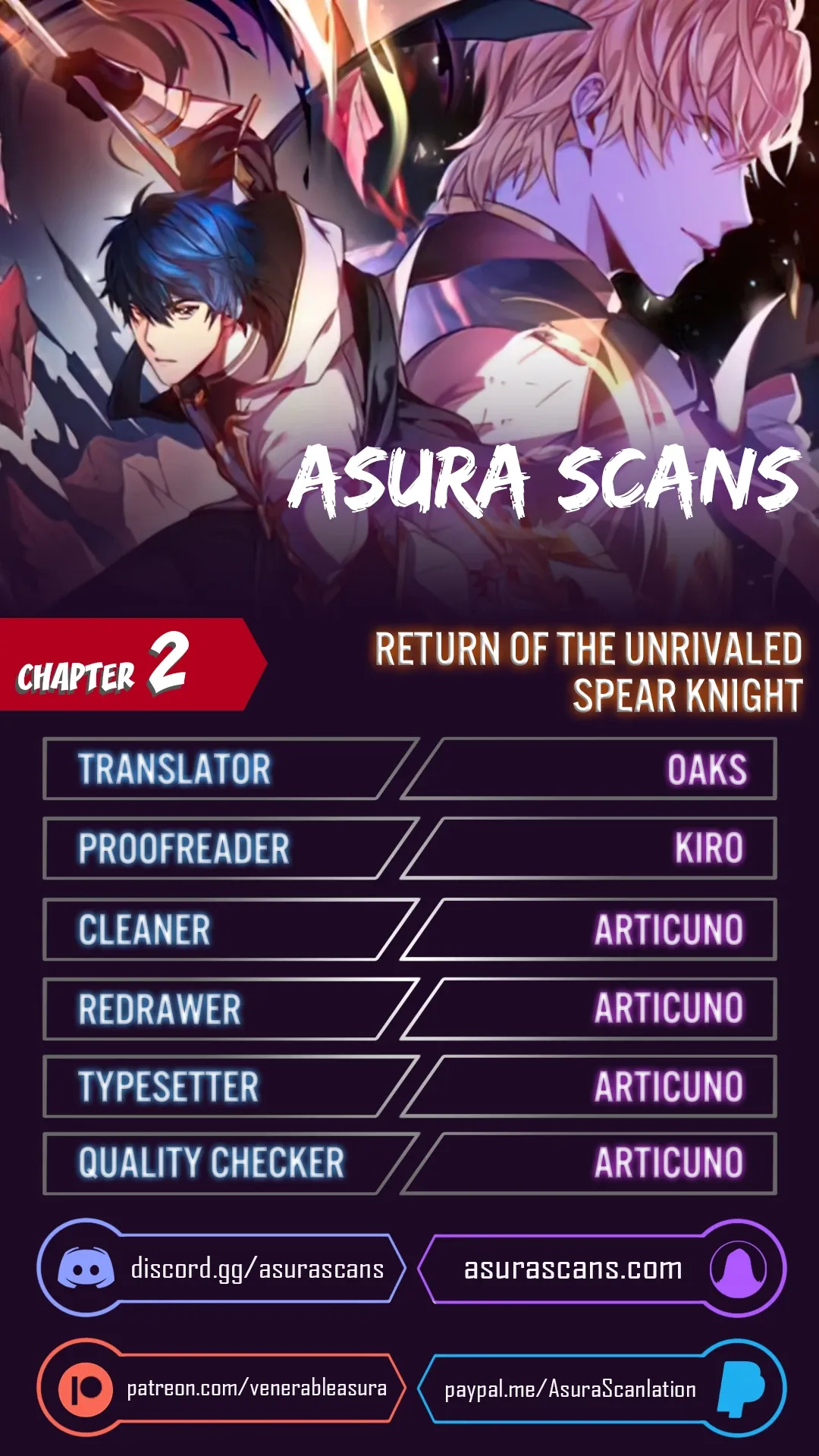 Return of The Unrivaled Spear Knight Chapter 2 page 1 - 