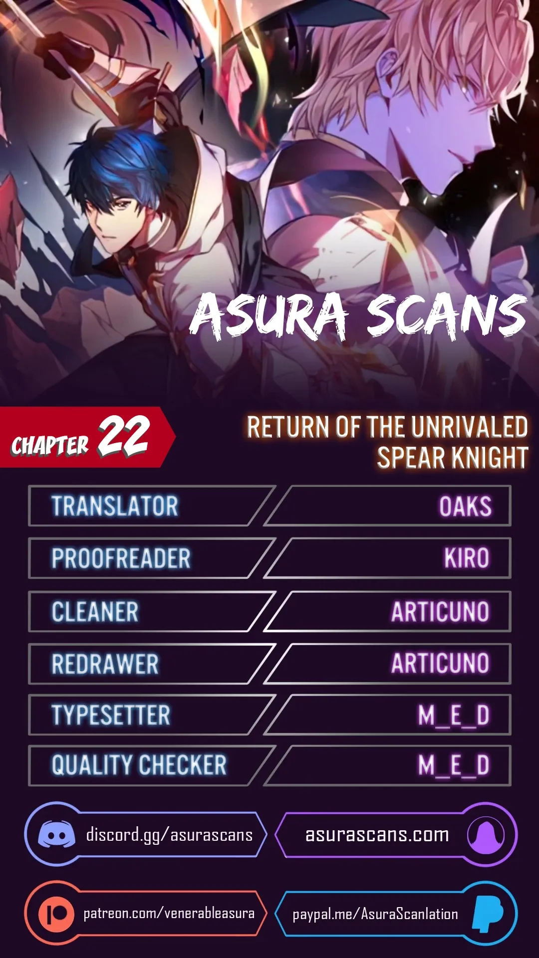 Return of The Unrivaled Spear Knight Chapter 22 page 1 - 