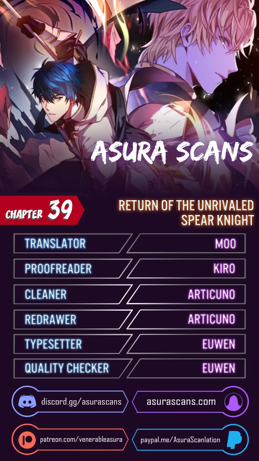 Return of The Unrivaled Spear Knight Chapter 39 page 1 - 