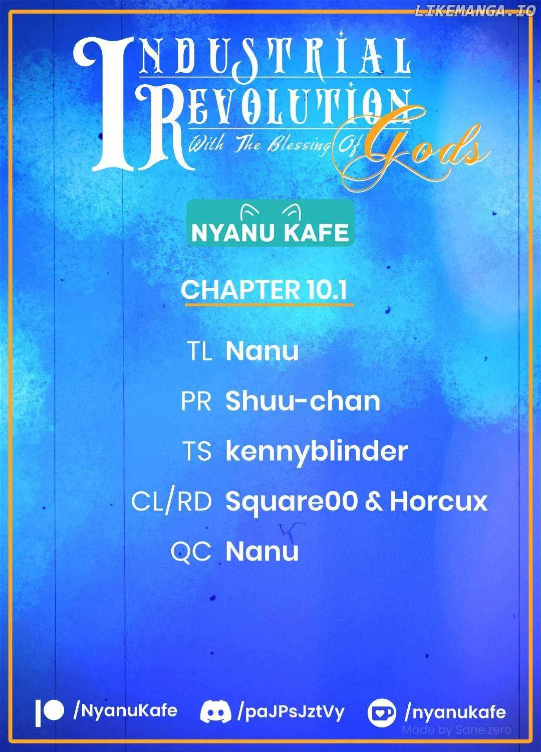 Revolution in production with the blessings of the gods - While living a leisurely, slow life in a corner of another world, somehow a diverse group of people gathered to form the strongest nation... Chapter 10 page 1 - 