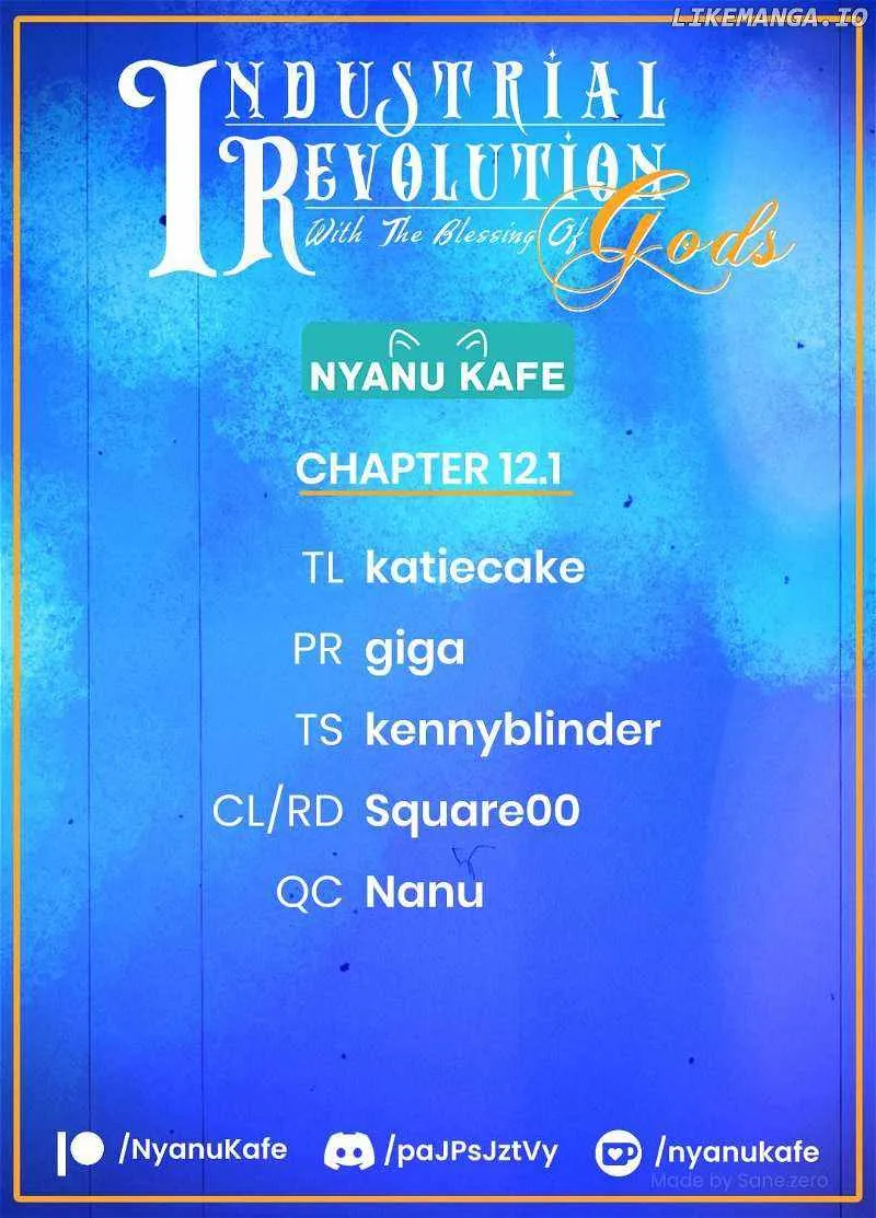 Revolution in production with the blessings of the gods - While living a leisurely, slow life in a corner of another world, somehow a diverse group of people gathered to form the strongest nation... Chapter 12 page 1 - 