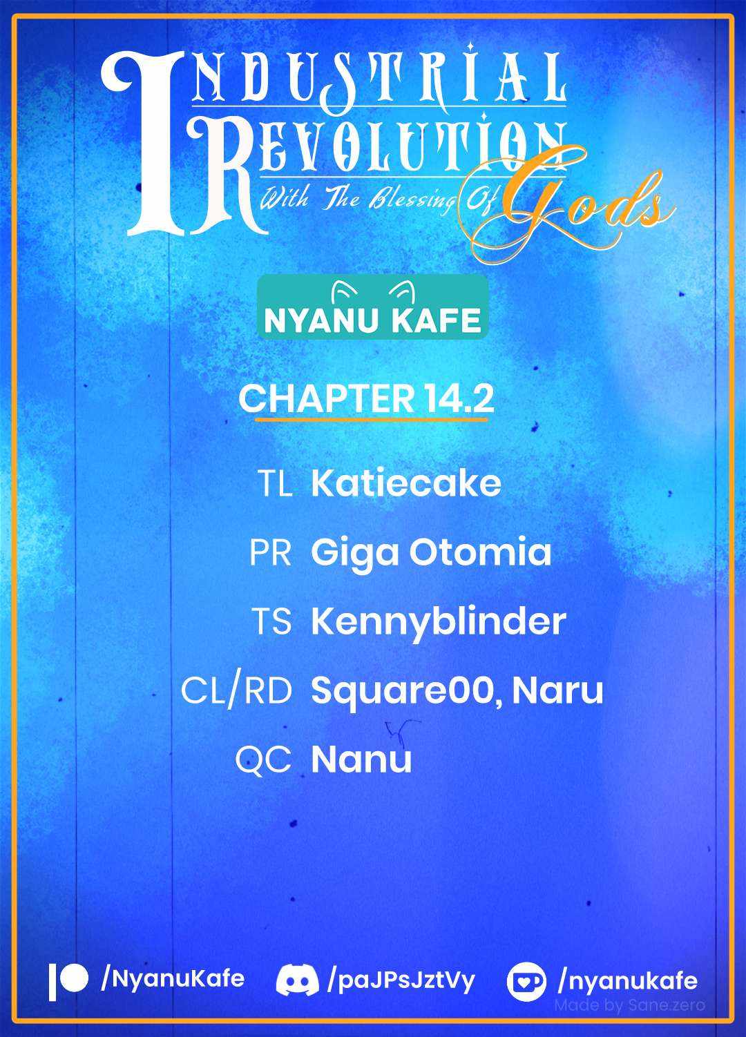 Revolution in production with the blessings of the gods - While living a leisurely, slow life in a corner of another world, somehow a diverse group of people gathered to form the strongest nation... Chapter 14.2 page 1 - 