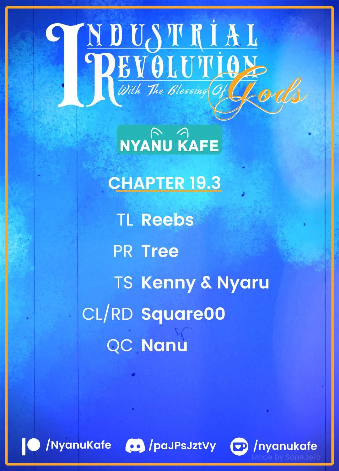 Revolution in production with the blessings of the gods - While living a leisurely, slow life in a corner of another world, somehow a diverse group of people gathered to form the strongest nation... Chapter 19.3 page 1 - 