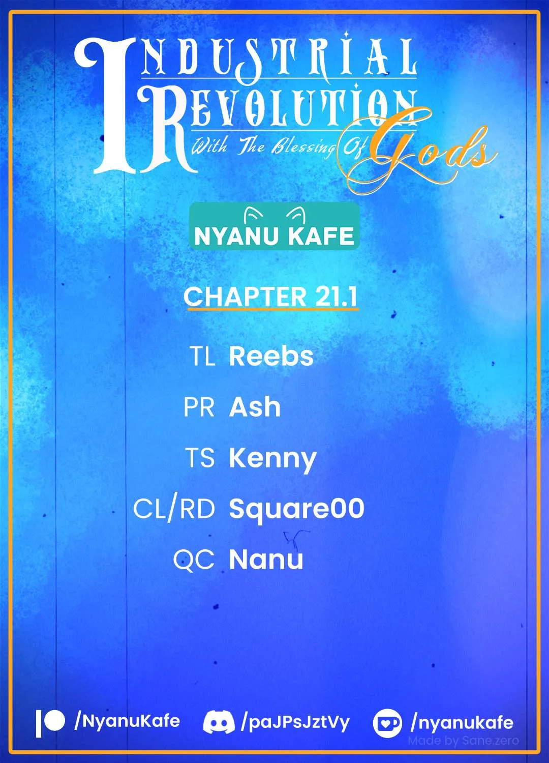 Revolution in production with the blessings of the gods - While living a leisurely, slow life in a corner of another world, somehow a diverse group of people gathered to form the strongest nation... Chapter 21.1 page 1 - 
