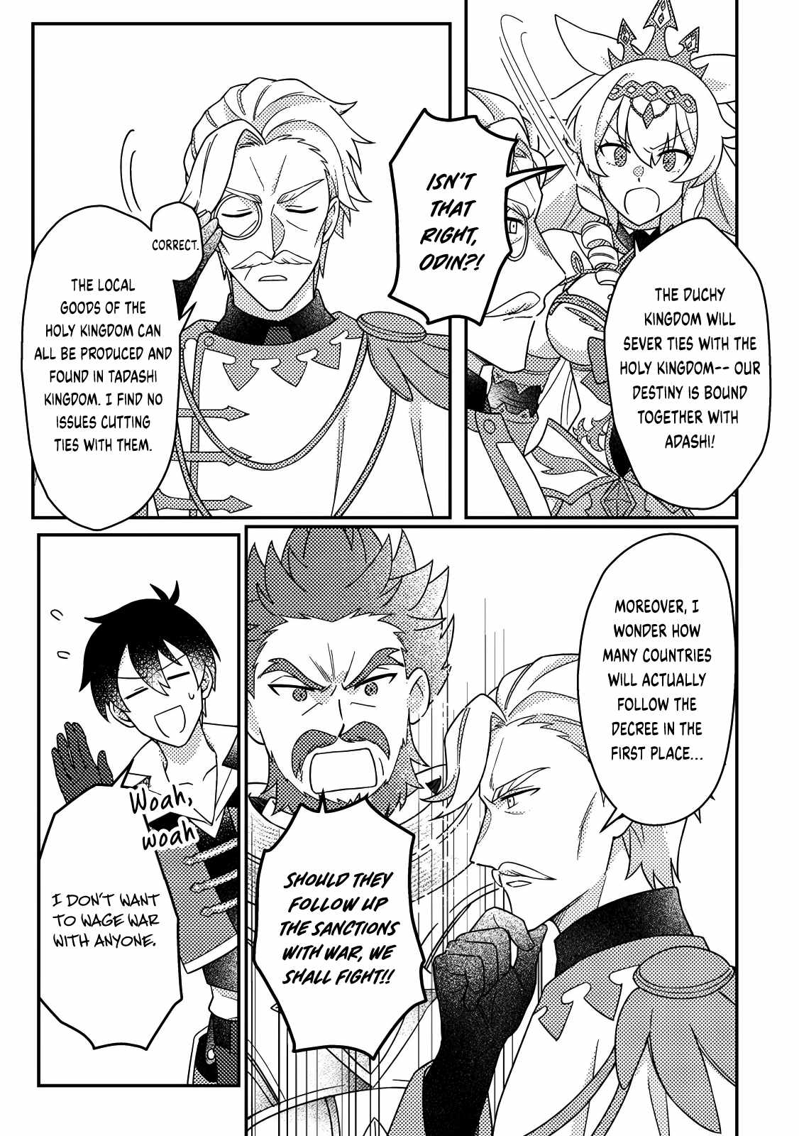 Revolution in production with the blessings of the gods - While living a leisurely, slow life in a corner of another world, somehow a diverse group of people gathered to form the strongest nation... Chapter 28 page 4 - 