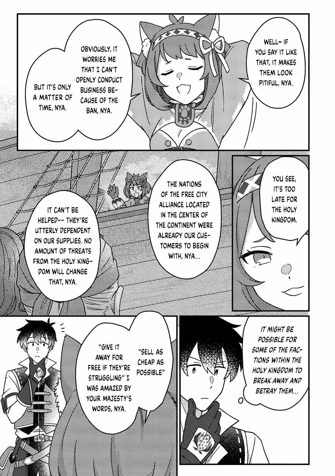 Revolution in production with the blessings of the gods - While living a leisurely, slow life in a corner of another world, somehow a diverse group of people gathered to form the strongest nation... Chapter 28 page 8 - 
