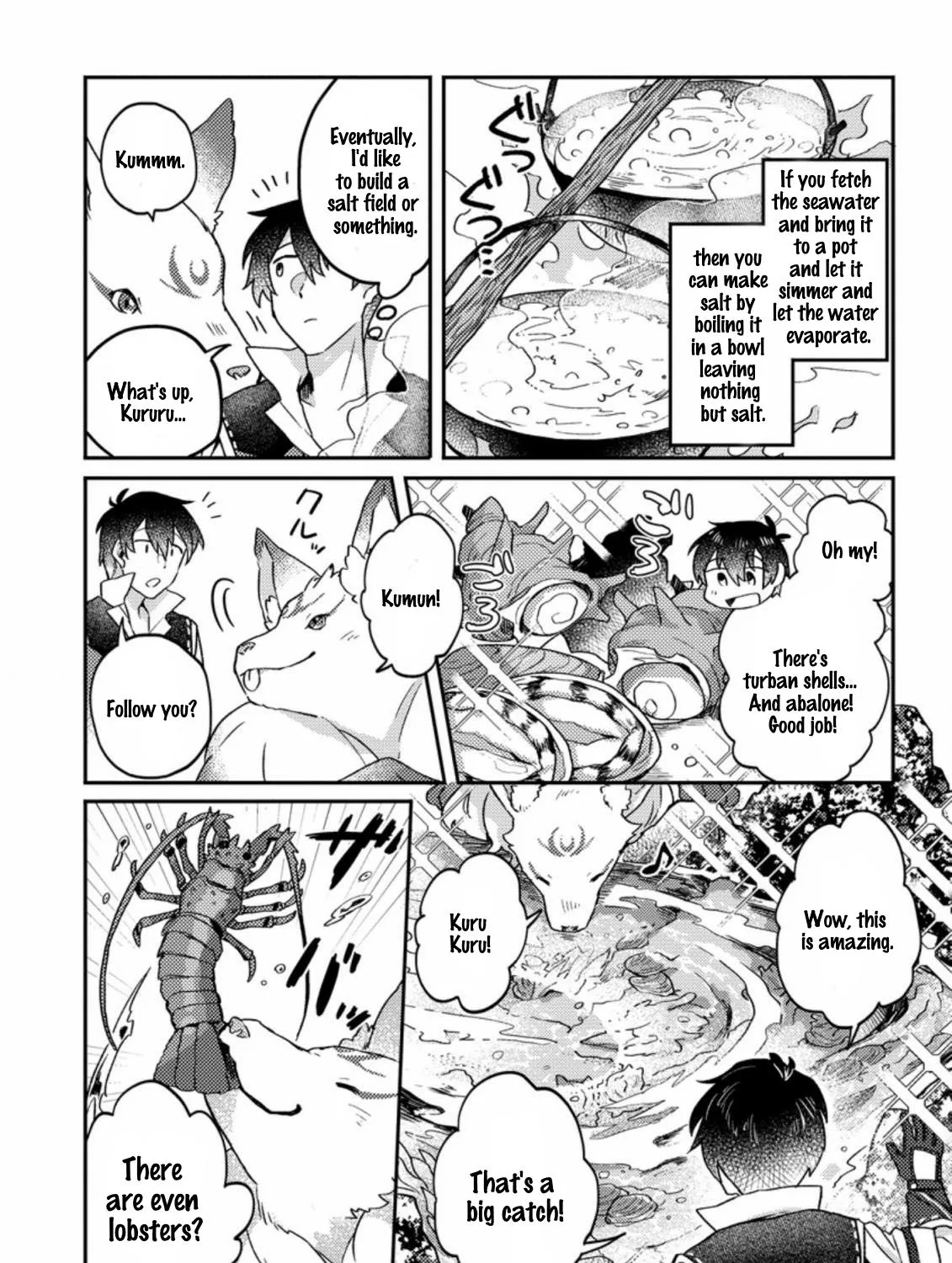 Revolution in production with the blessings of the gods - While living a leisurely, slow life in a corner of another world, somehow a diverse group of people gathered to form the strongest nation... Chapter 3.2 page 4 - 