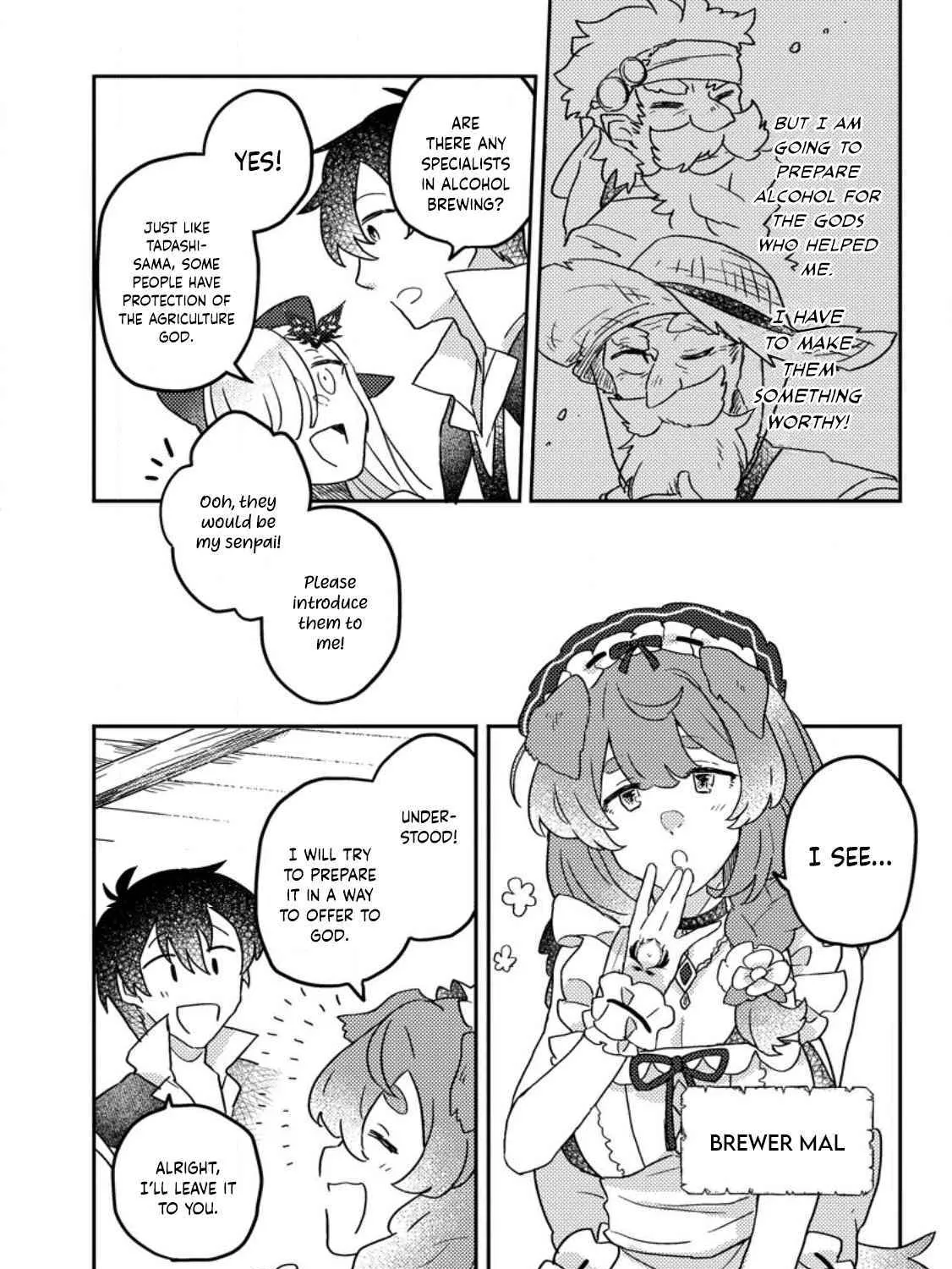Revolution in production with the blessings of the gods - While living a leisurely, slow life in a corner of another world, somehow a diverse group of people gathered to form the strongest nation... Chapter 7.1 page 8 - 