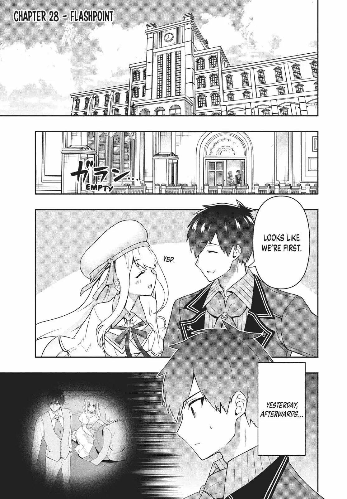 Roku-Hime Wa Kami Goei Ni Koi Wo Suru: Saikyou No Shugo Kishi, Tenseishite Mahou Gakuen Ni Iku Chapter 28 page 1 - 