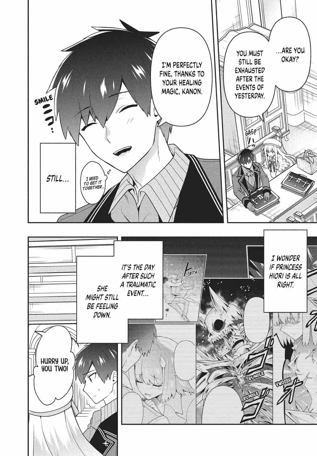 Roku-Hime Wa Kami Goei Ni Koi Wo Suru: Saikyou No Shugo Kishi, Tenseishite Mahou Gakuen Ni Iku Chapter 28 page 6 - 