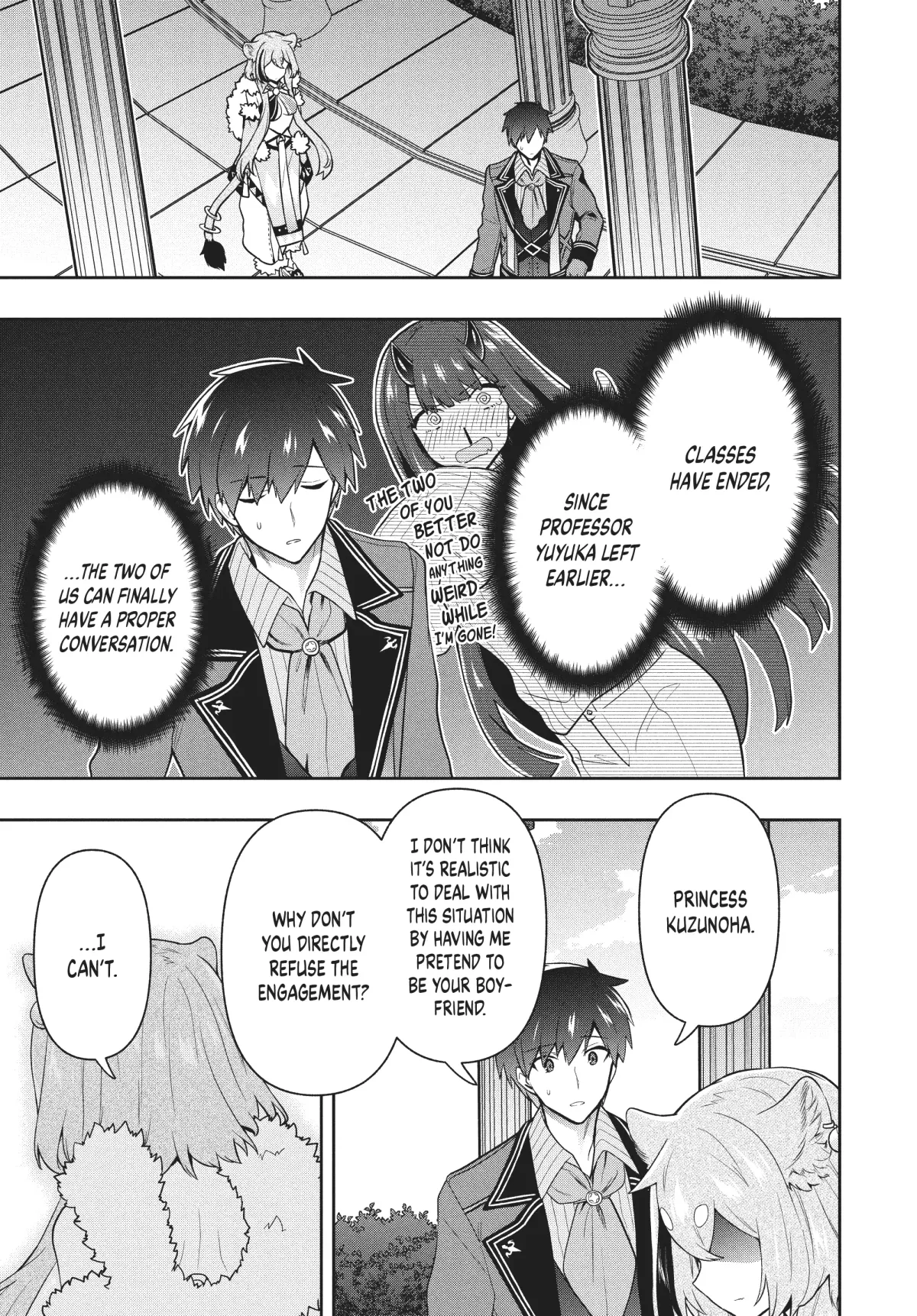Roku-Hime Wa Kami Goei Ni Koi Wo Suru: Saikyou No Shugo Kishi, Tenseishite Mahou Gakuen Ni Iku Chapter 40 page 8 - 