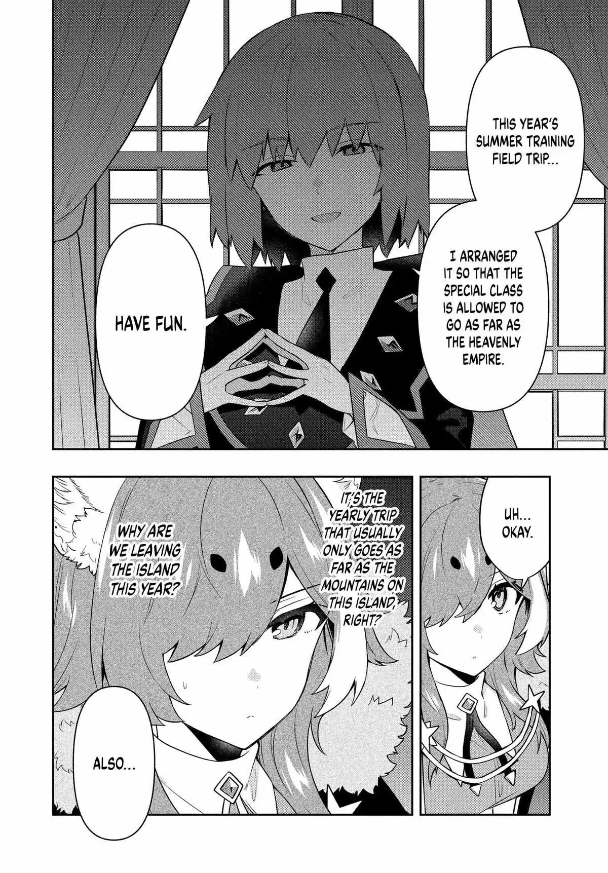 Roku-Hime Wa Kami Goei Ni Koi Wo Suru: Saikyou No Shugo Kishi, Tenseishite Mahou Gakuen Ni Iku Chapter 57 page 8 - 