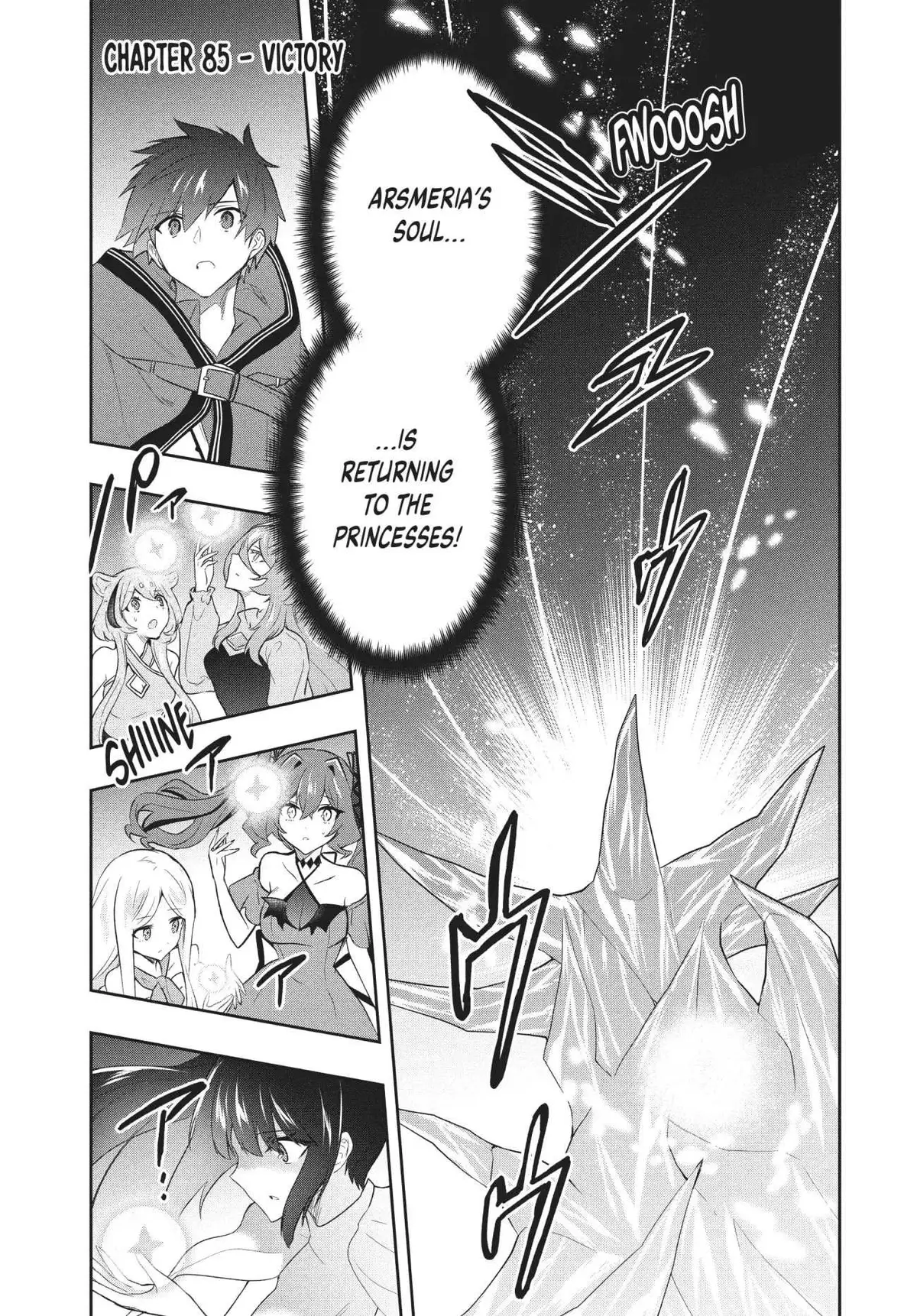 Roku-Hime Wa Kami Goei Ni Koi Wo Suru: Saikyou No Shugo Kishi, Tenseishite Mahou Gakuen Ni Iku Chapter 85 page 1 - 