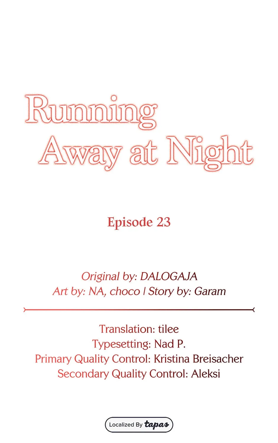 Running Away at Night Chapter 23 page 1 - 