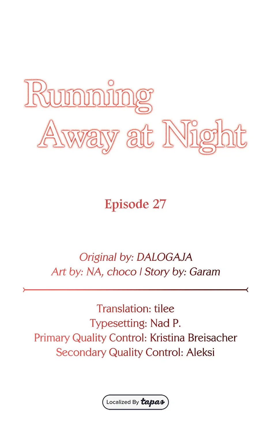 Running Away at Night Chapter 27 page 1 - 