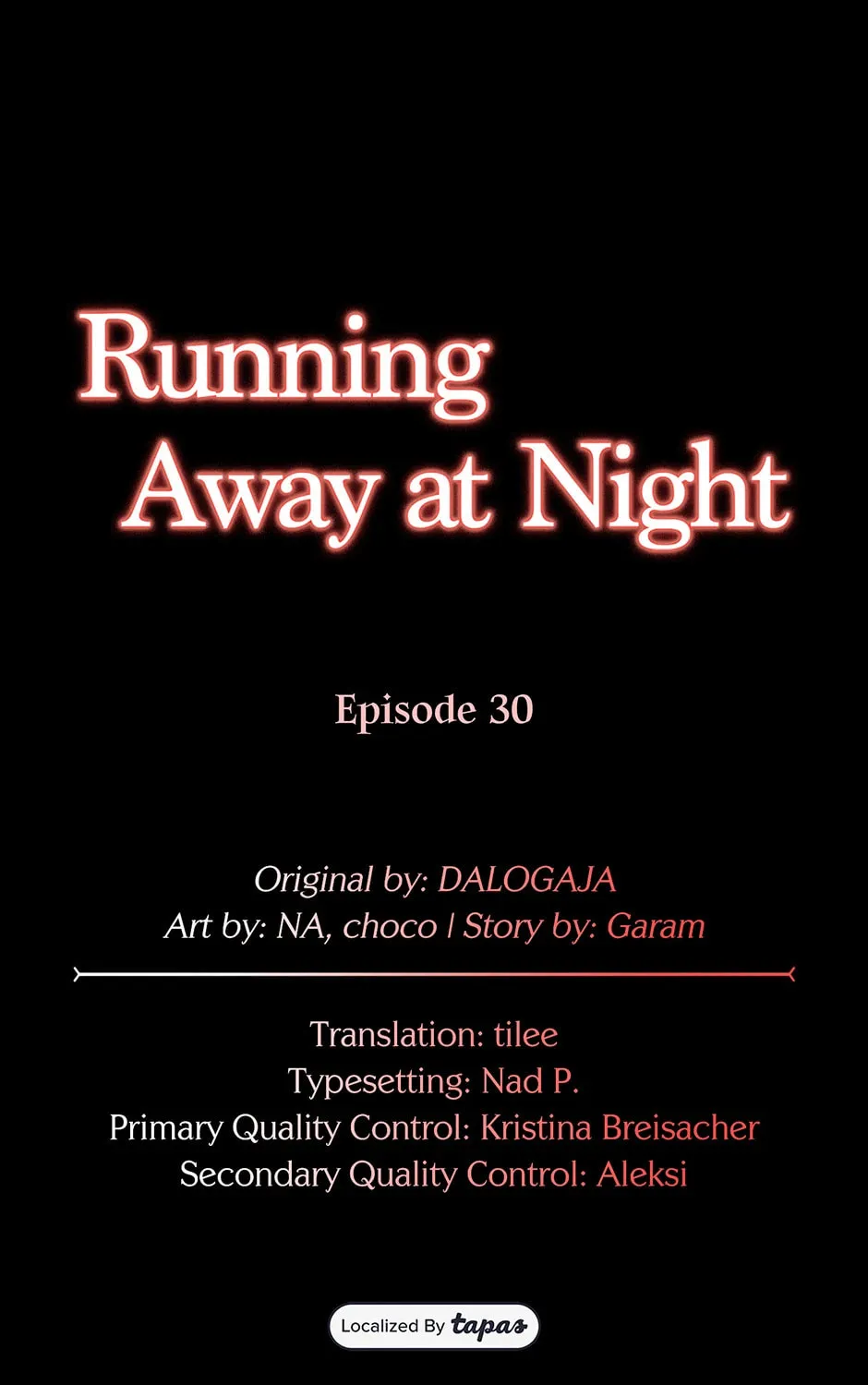 Running Away at Night Chapter 30 page 1 - 