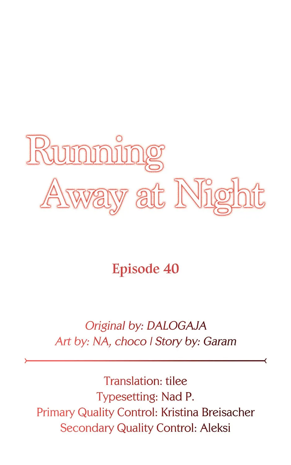 Running Away at Night Chapter 40 page 1 - 