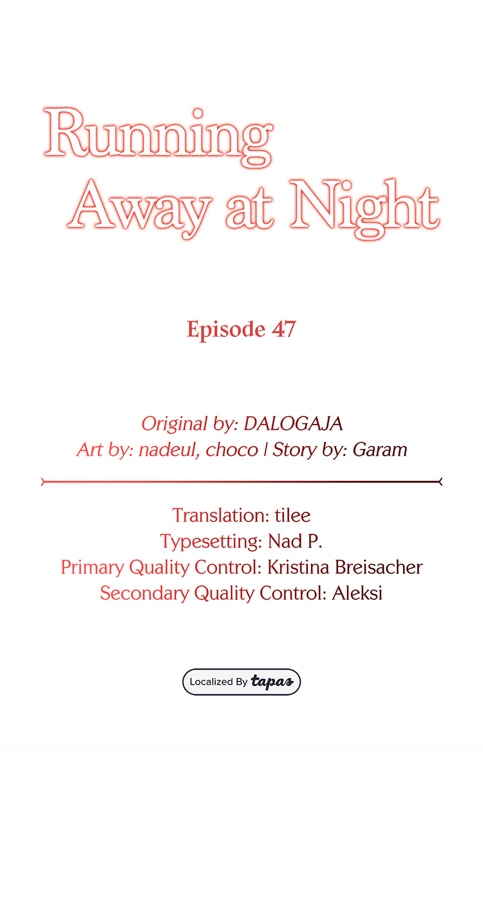 Running Away at Night Chapter 47 page 1 - 