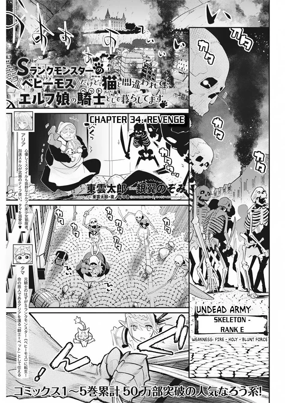 S-Rank Monster no Behemoth Dakedo, Neko to Machigawarete Erufu Musume no Kishi (Pet) Toshite Kurashitemasu Chapter 34 page 2 - 