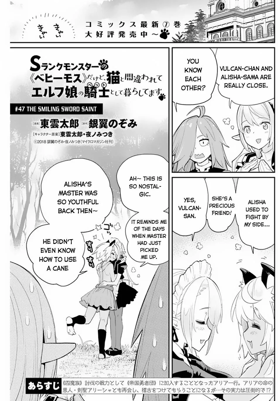 S-Rank Monster no Behemoth Dakedo, Neko to Machigawarete Erufu Musume no Kishi (Pet) Toshite Kurashitemasu Chapter 47 page 2 - 