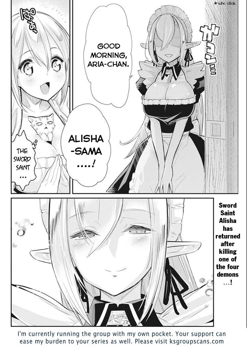 S-Rank Monster no Behemoth Dakedo, Neko to Machigawarete Erufu Musume no Kishi (Pet) Toshite Kurashitemasu Chapter 52 page 24 - 