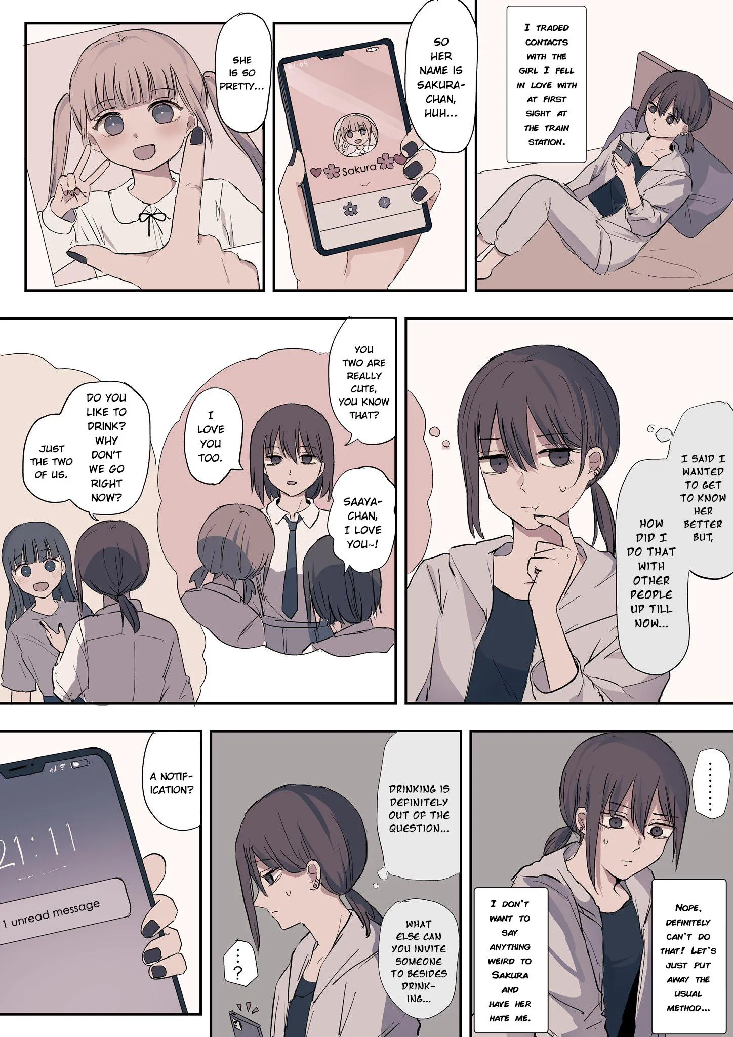 Saaya and Sakura Chapter 8 page 1 - 