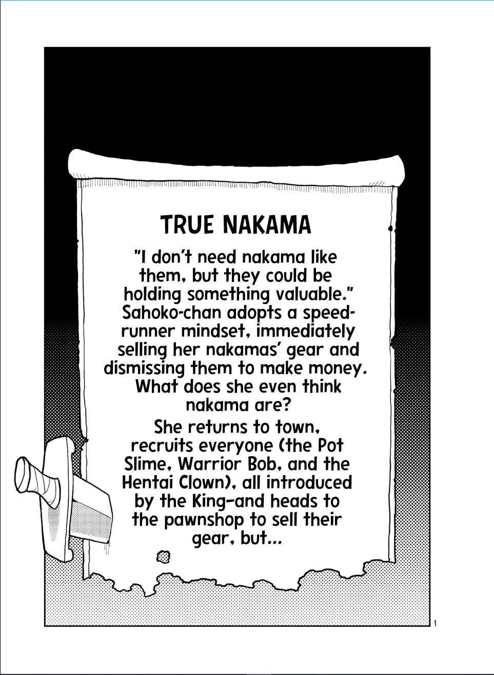Sahoko Quest: Inkya Joshi, Shinshi Muke Doujin RPG Sekai de Yuusha ni Naru Chapter 1.5 page 1 - 