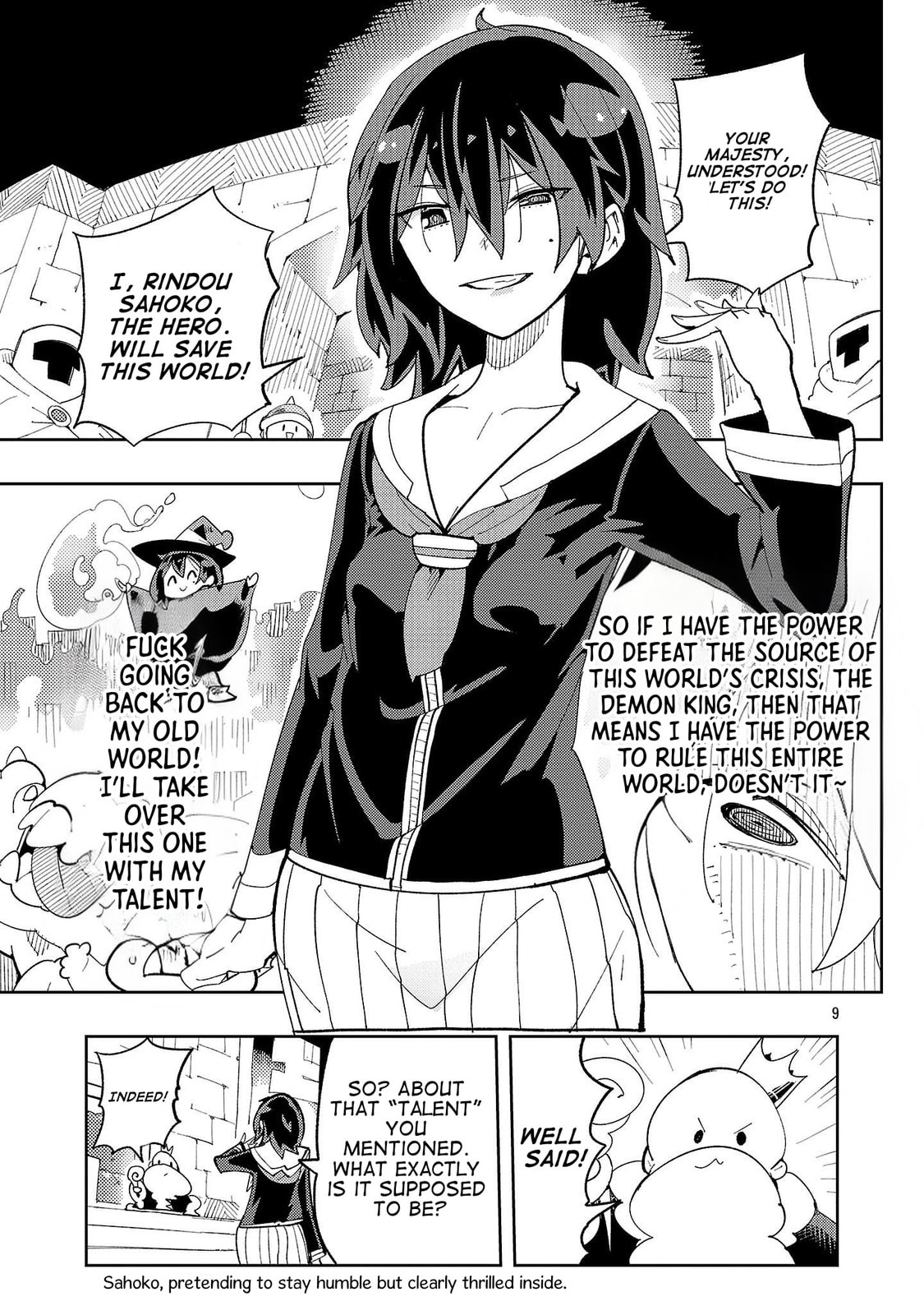 Sahoko Quest: Inkya Joshi, Shinshi Muke Doujin RPG Sekai de Yuusha ni Naru Chapter 1 page 7 - 