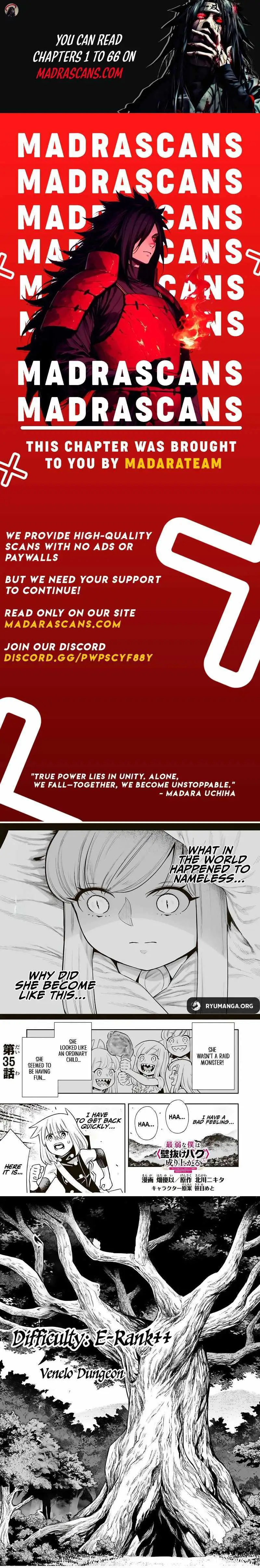 Saijaku Na Boku Wa "kabenuke Bugs" De Nariagaru ~Kabe Wo Surinuketara, Shokai Clear Houshuu Wo Mugen Kaishuu Dekimashita!~ Chapter 35 page 1 - 