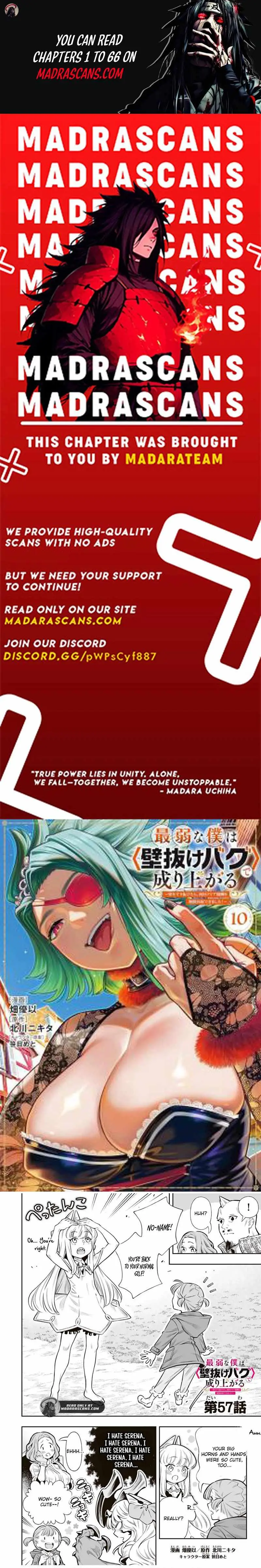 Saijaku Na Boku Wa "kabenuke Bugs" De Nariagaru ~Kabe Wo Surinuketara, Shokai Clear Houshuu Wo Mugen Kaishuu Dekimashita!~ Chapter 57 page 1 - 