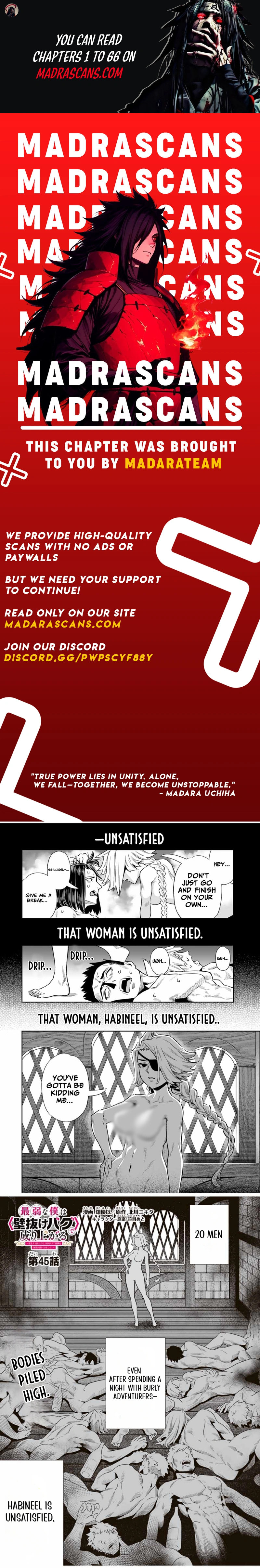 Saijaku na Boku wa "Kabenuke Bugs" de Nariagaru Chapter 45 page 1 - 
