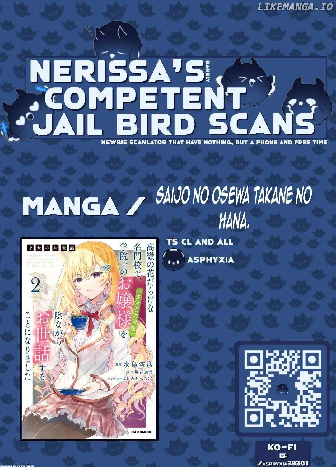 Saijo no Osewa Takane no Hana-darakena Meimon-kou de, Gakuin Ichi no Ojou-sama (Seikatsu Nouryoku Kaimu) wo Kagenagara Osewa suru Koto ni Narimashita Chapter 21 page 2 - 