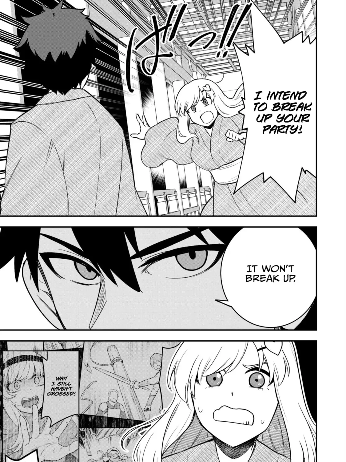 Saikin Haitta Shiro Madoushi ga Party Crusher de, Ore no Isekai Boukensha Seikatsu ga Houkai ni Kiki na Ken ni Tsuite Chapter 2.1 page 47 - 