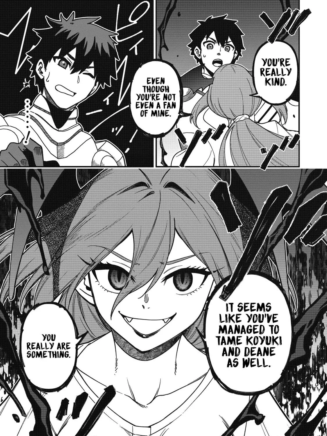 Saikin Haitta Shiro Madoushi ga Party Crusher de, Ore no Isekai Boukensha Seikatsu ga Houkai ni Kiki na Ken ni Tsuite Chapter 25 page 46 - 