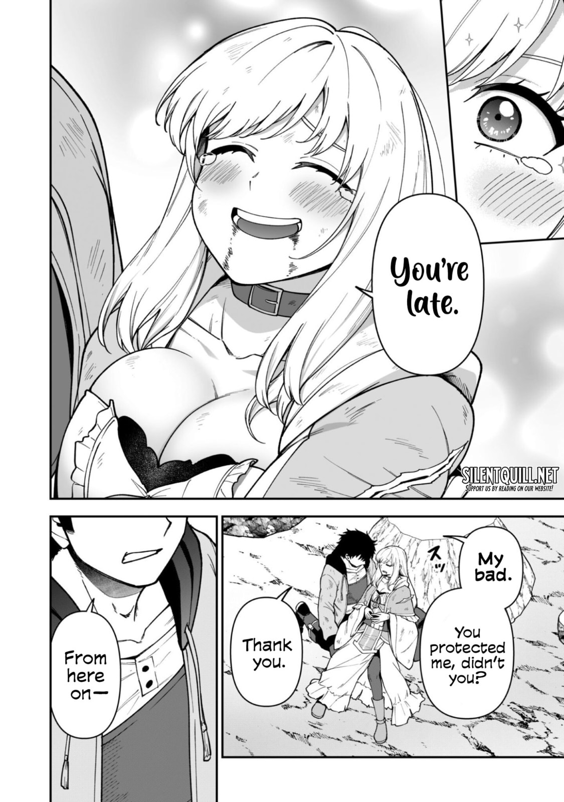 Saikin Haitta Shiro Madoushi ga Party Crusher de, Ore no Isekai Boukensha Seikatsu ga Houkai ni Kiki na Ken ni Tsuite Chapter 38 page 12 - 