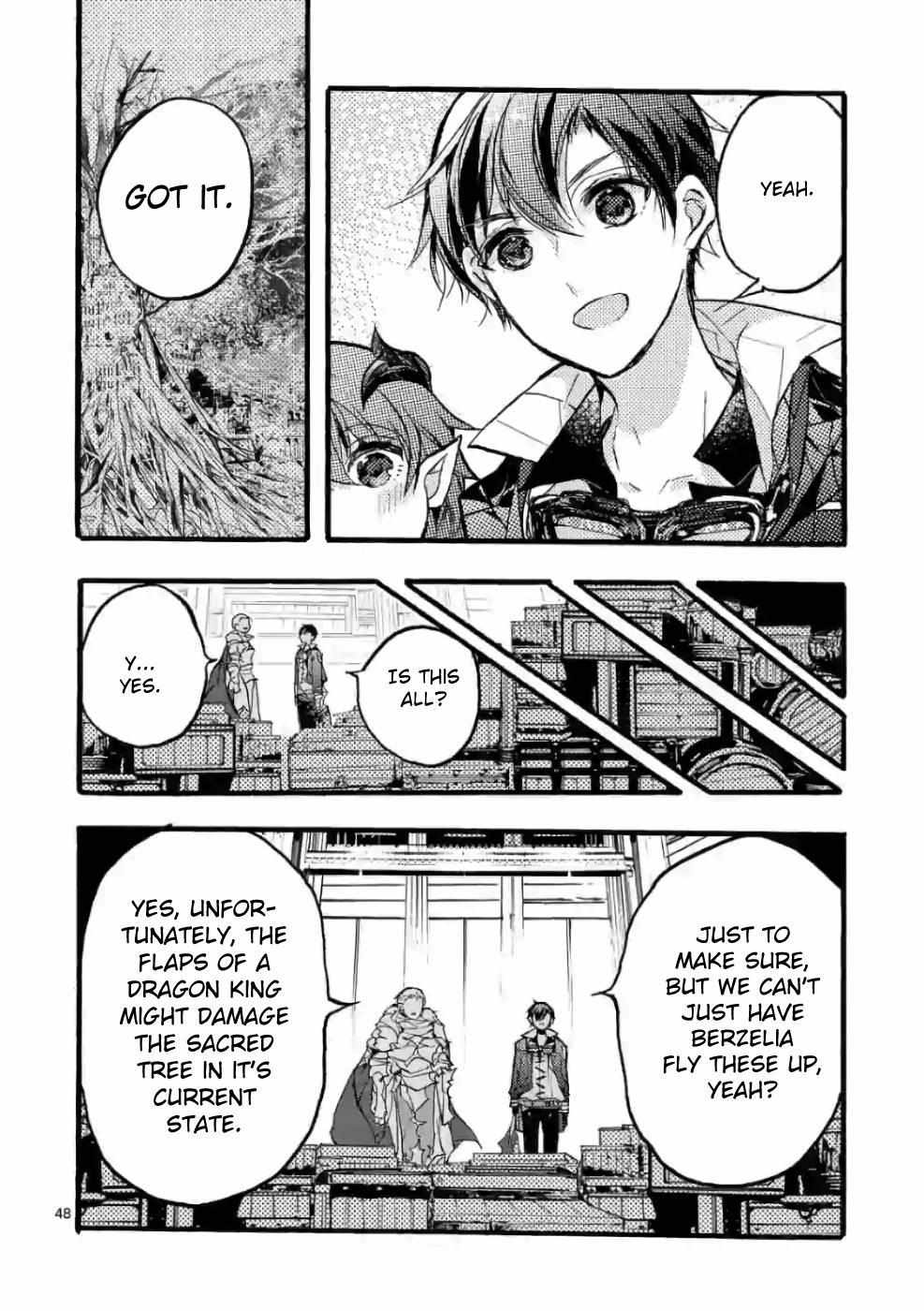 Saikyo Shoku  Kara Shokyu Shoku  Ni Nattano Ni, Naze Ka Yushatachi Kara Tayoraretemasu Chapter 28 page 48 - 