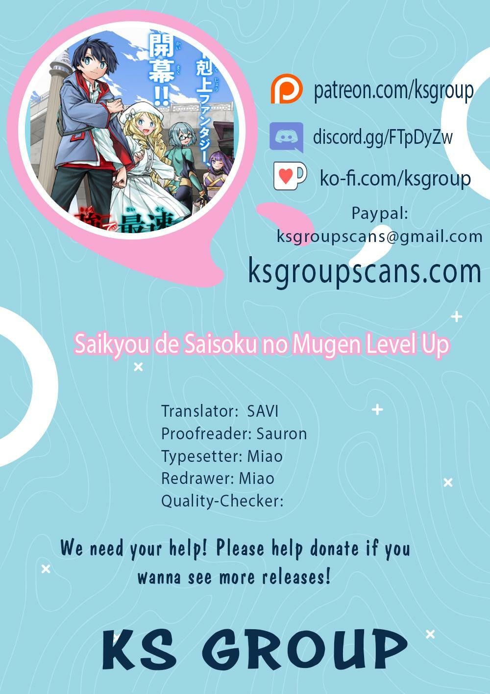 Saikyou de Saisoku no Mugen Level Up Chapter 82 page 1 - 