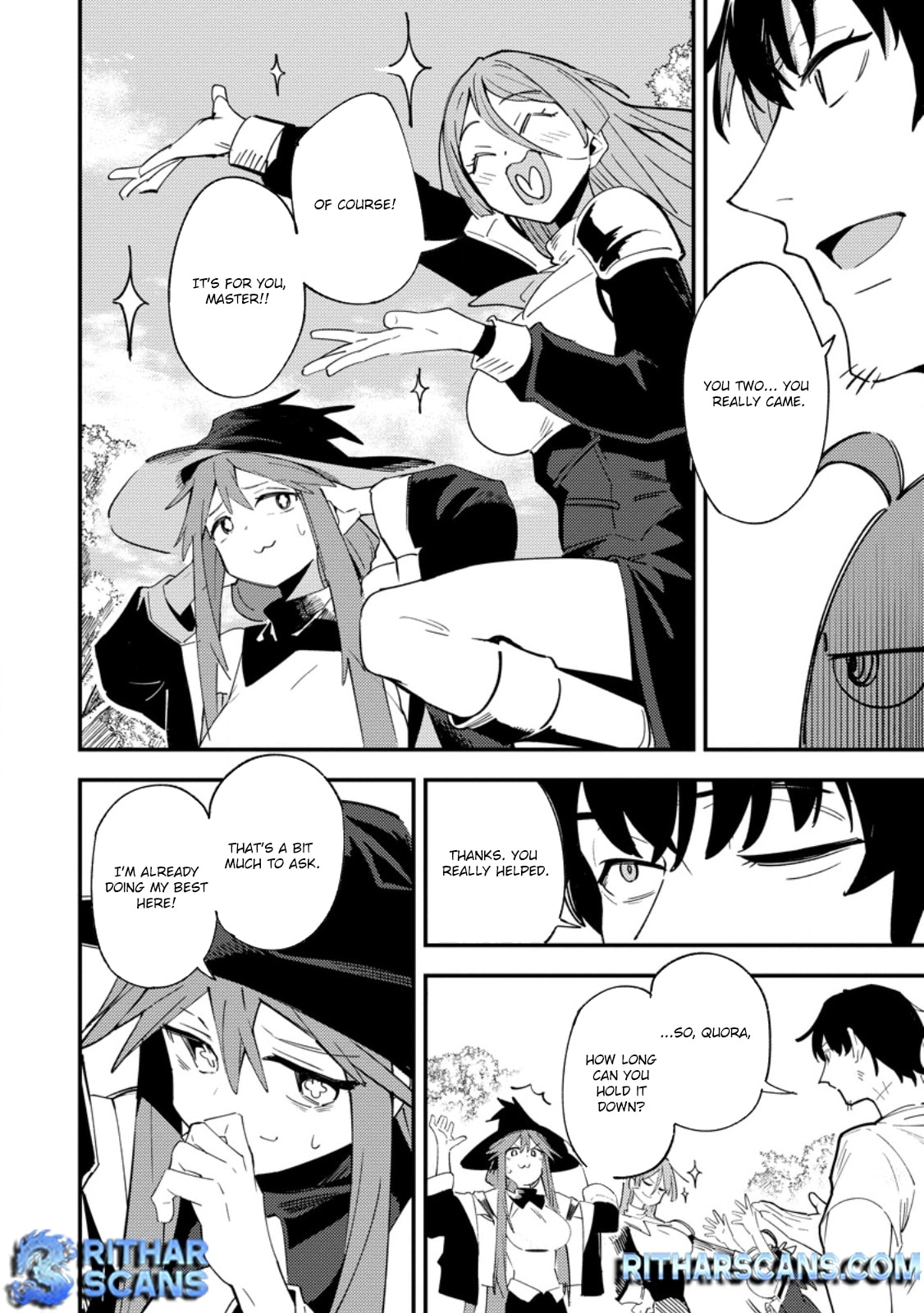 Saikyou Kyuutei Shinanyaku no Ossan, Tsuihousareta Hekichi de Musou Suru: Maboroshi to Natta Shuzoku no Bishoujo-tachi wo Sodatete Henkyou wo Kaitaku Chapter 11.3 page 4 - 