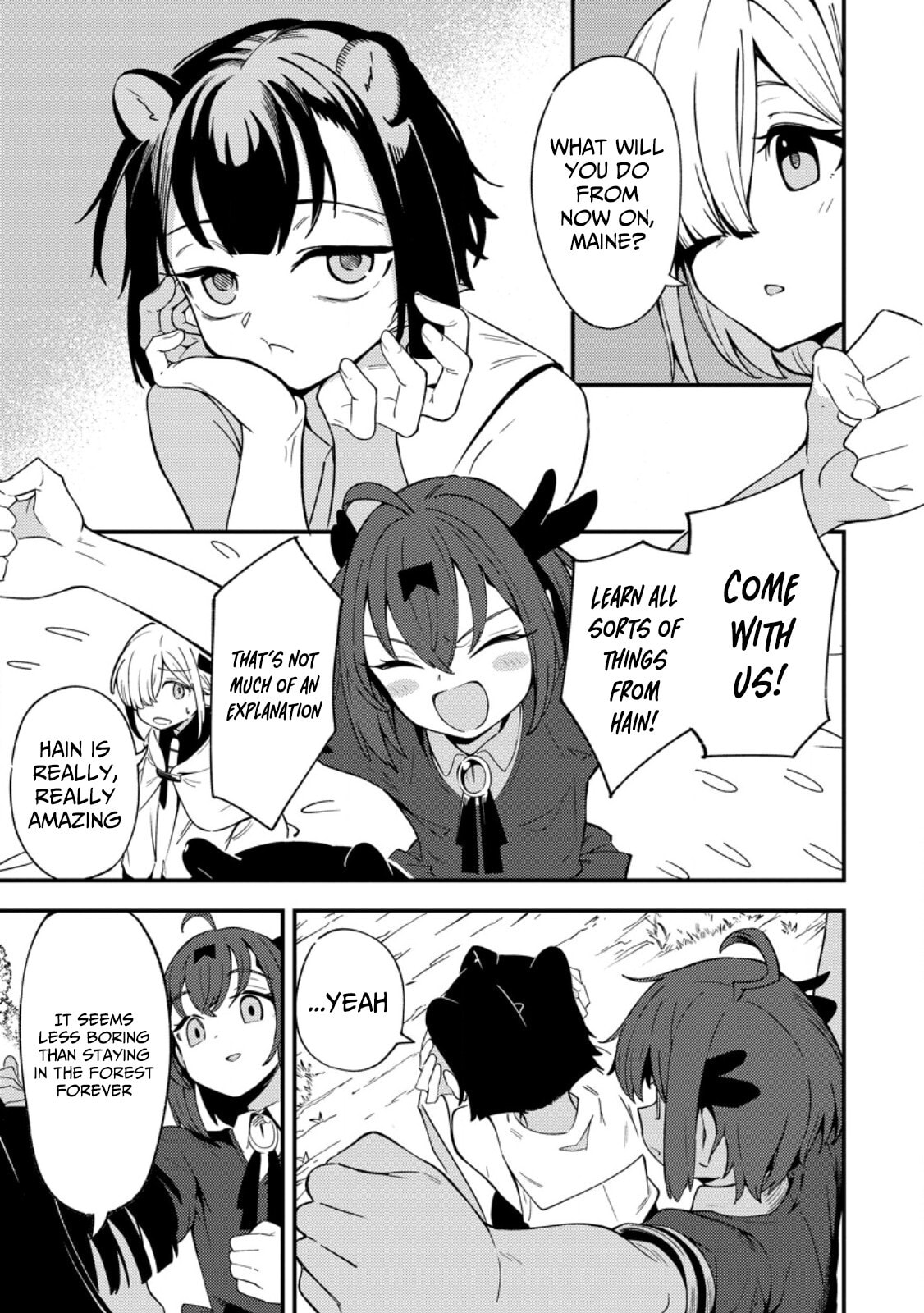 Saikyou Kyuutei Shinanyaku no Ossan, Tsuihousareta Hekichi de Musou Suru: Maboroshi to Natta Shuzoku no Bishoujo-tachi wo Sodatete Henkyou wo Kaitaku Chapter 13 page 14 - 