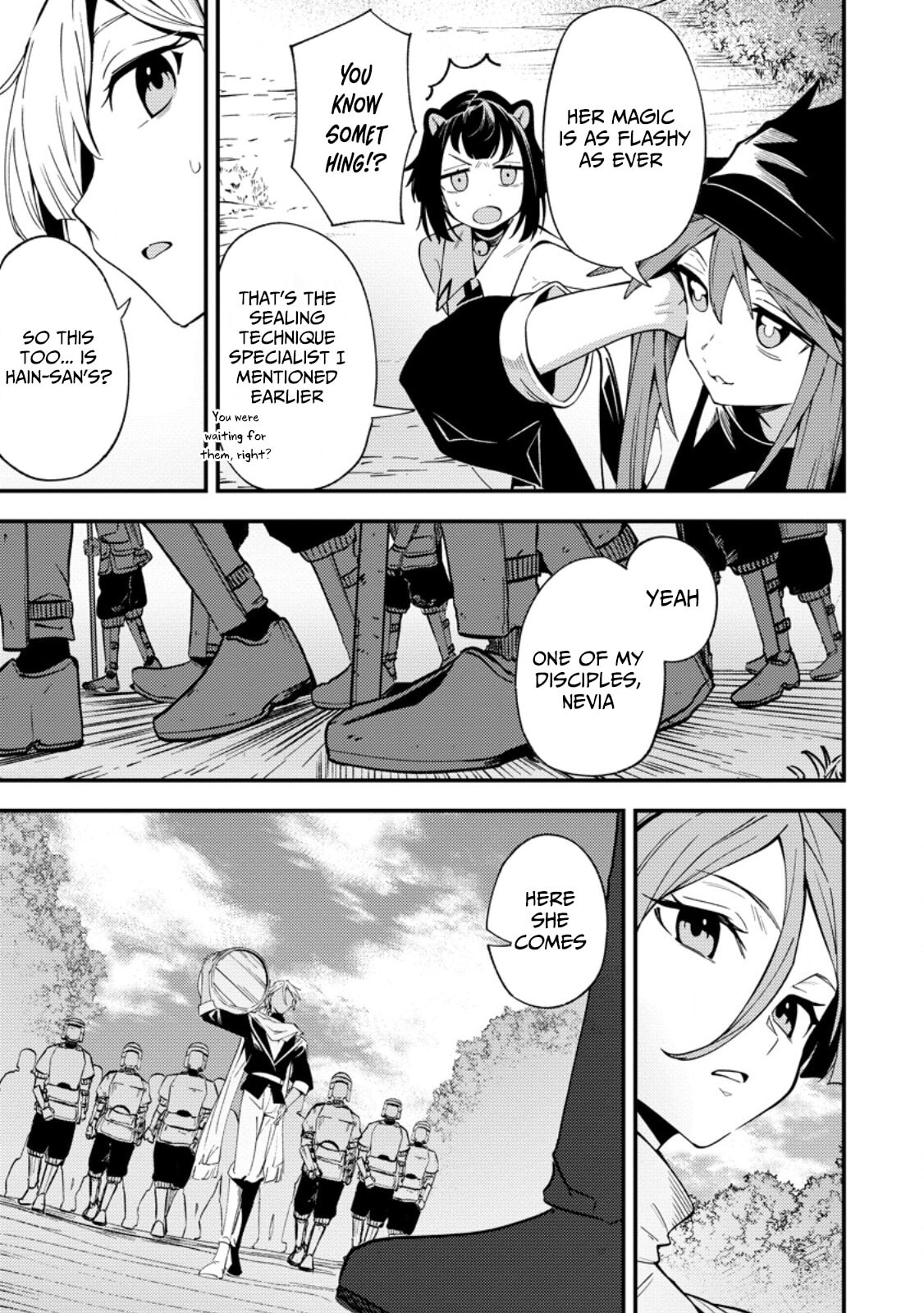 Saikyou Kyuutei Shinanyaku no Ossan, Tsuihousareta Hekichi de Musou Suru: Maboroshi to Natta Shuzoku no Bishoujo-tachi wo Sodatete Henkyou wo Kaitaku Chapter 13 page 18 - 